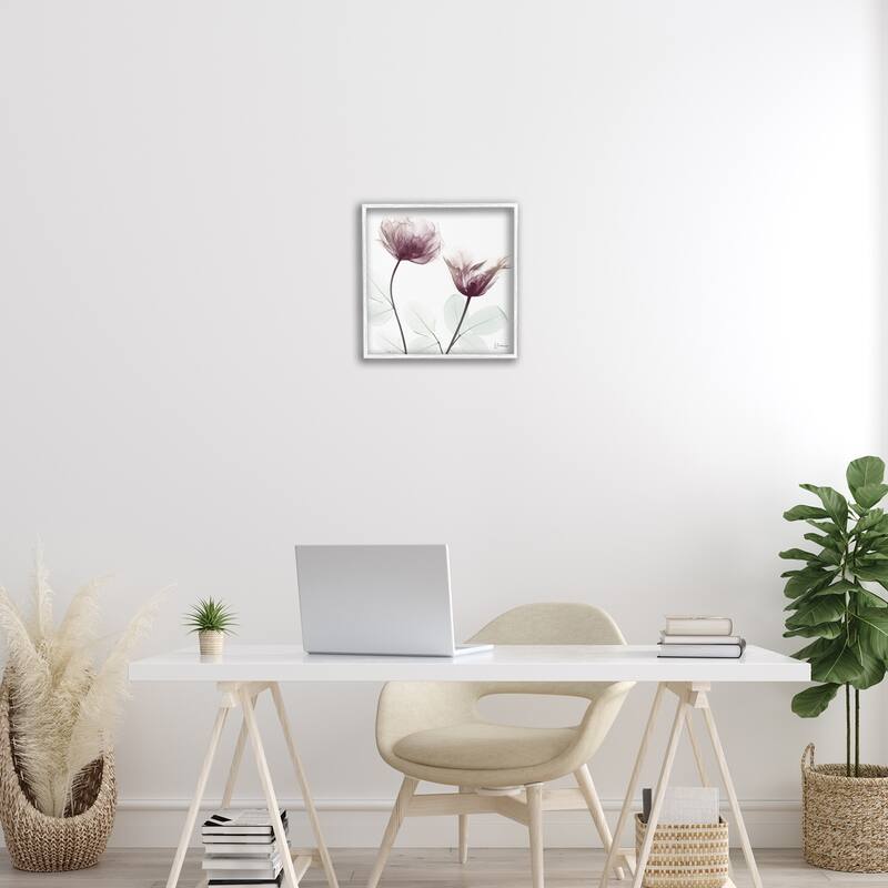 Stupell Minimalist Translucent Flowers Framed Giclee Art Design By Albert Koetsier