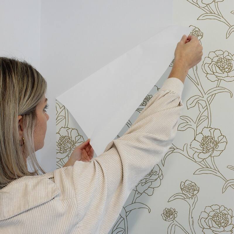Peonies Removable Peel and Stick Wallpaper