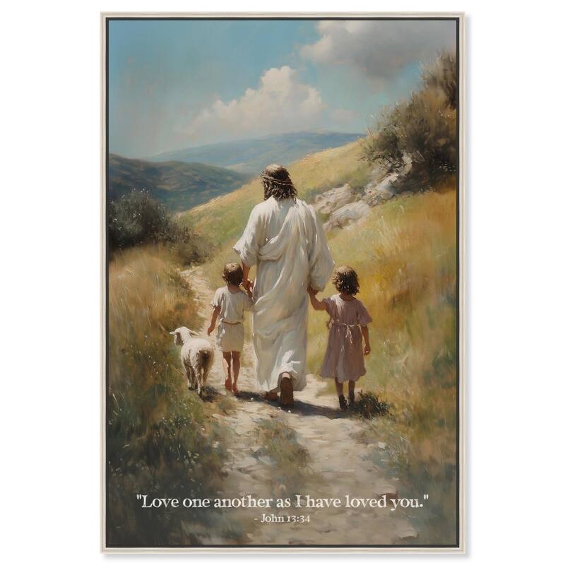 As I Have Loved You Canvas by Art Remedy - Silver - 24" x 36"