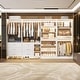 preview thumbnail 2 of 13, Cimly Set of 4 Closet Organizer with Drawers and Shoe Rack, Freestanding Closet System with Hanging Rods
