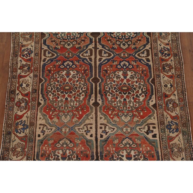 Vegetable Dye Bakhtiari Persian Antique Area Rug Handmade Wool Carpet - 5'3"x 9'11"