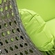 preview thumbnail 100 of 128, LeisureMod Modern 2-Person Egg Hanging Swing Chair with Beige Wicker, Oxford Fabric Cover, Patio Hammock Lounger and Cushions