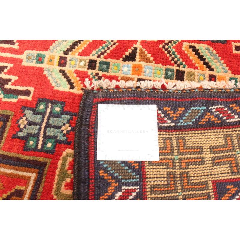 ECARPETGALLERY Hand-knotted Teimani Red Wool Rug - 3'0 x 4'10