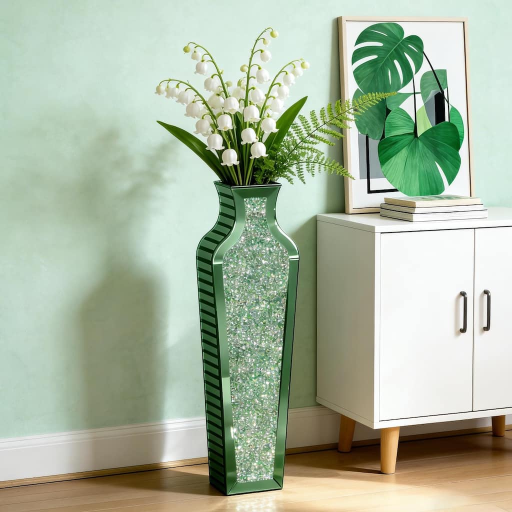 Glass Floor Vase Crystal Home Decor