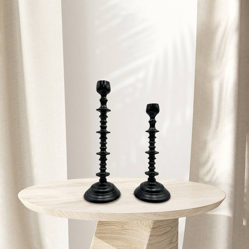 Set of 2 Decorative Handmade Aluminum Artistic Candle holder - Set of 2