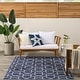 preview thumbnail 19 of 71, Nourison Horizon Indoor/Outdoor Geometric Area Rug 5' x 7' - Navy
