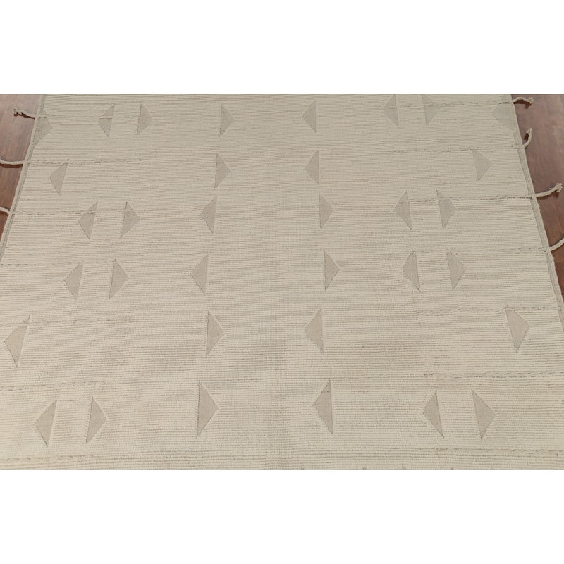 Moroccan Oriental Area Rug Hand-Knotted Wool Carpet - 8'8"x 10'5"