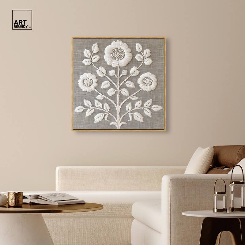 Stitched Symmetry I Canvas by Art Remedy