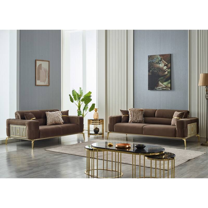 Arely 2-Pieces One Sofa One Loveseat Living Room Set