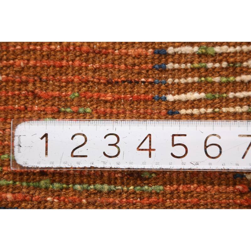 Orange Geometric Moroccan Large Rug Handmade Wool Carpet - 10'1" x 13'8"