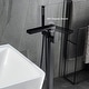 preview thumbnail 3 of 4, Vibrantbath Single Handle Floor Mounted Waterfall Freestanding Tub Filler