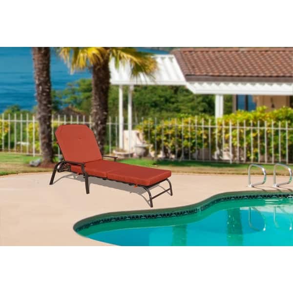 Kozyard Maya Outdoor Chaise Lounge Weather & Rust Resistant Steel Chair