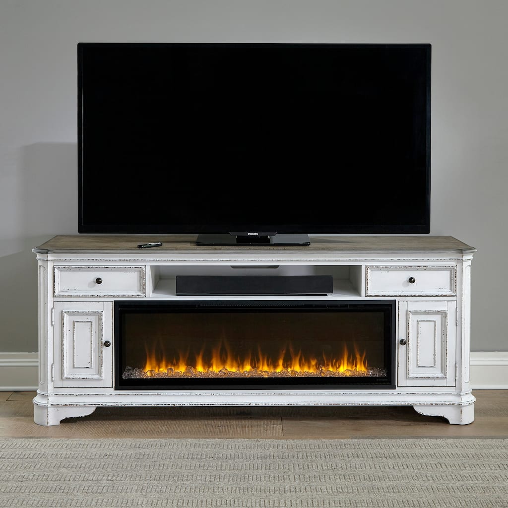 Magnolia Manor 82 Inch Console with Firebox