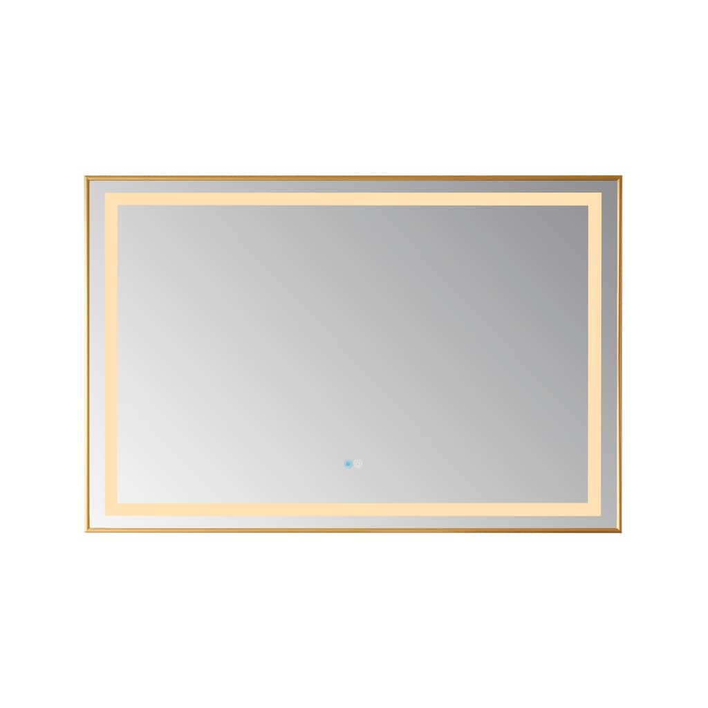 48" Rectangular LED Lighted Accent Bathroom/Vanity Wall Mirror - 48