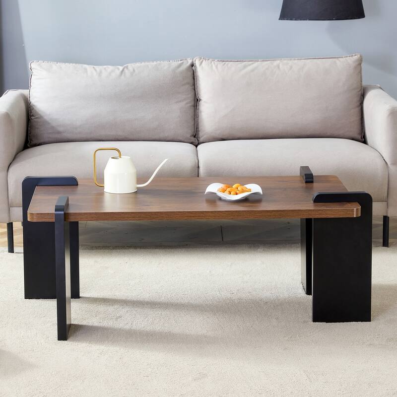 Modern Minimalist Coffee Table Simple Coffee Table Stylish Coffee Table with Felt Pad , for Living Room