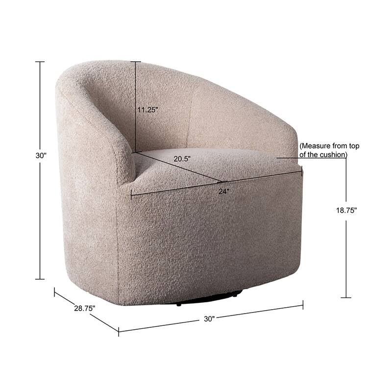 INK+IVY Bonn Upholstered 360 Degree Swivel Chair