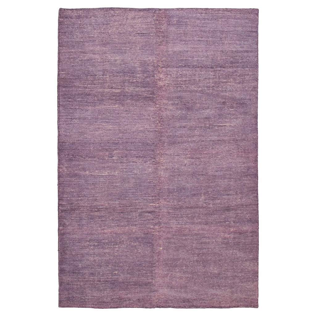 ECARPETGALLERY Hand-knotted Loreto Purple Silk Rug - 9'5 x 15'0