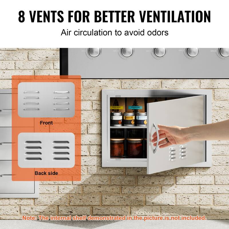 VEVOR Stainless Steel BBQ Access Door for Outdoor Kitchen, Grilling Station