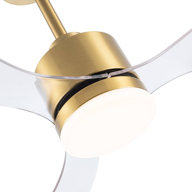 52 Inch LED Ceiling Fan with Lights Remote(3-Blade)