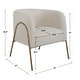 preview thumbnail 3 of 8, Uttermost Jacobsen Off White Shearling Accent Chair - 27"W x 28.5"H x 27"D