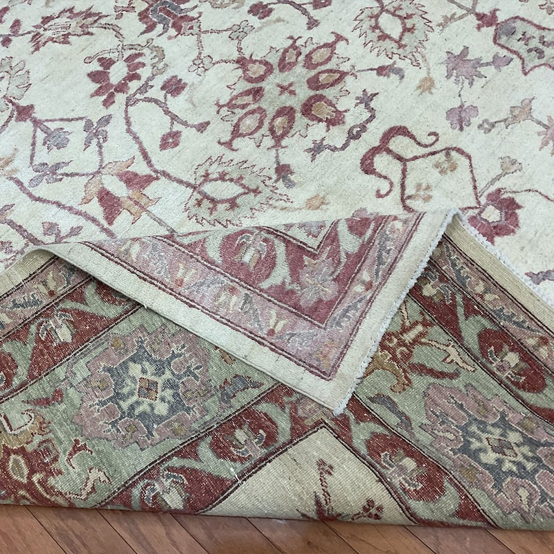 HERAT ORIENTAL Handmade Vegetable Dye Oushak Wool Rug (Afghanistan) - 8'9 x 11'4