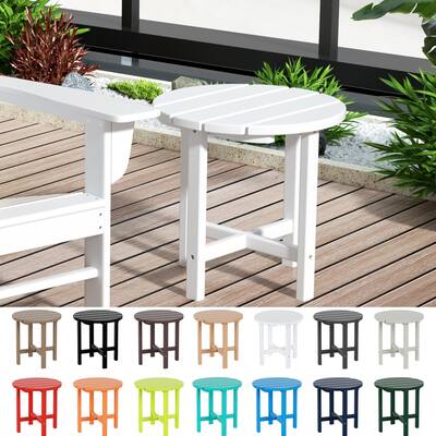 Laguna 18-inch Poly Eco-Friendly All Weather Round Side Table