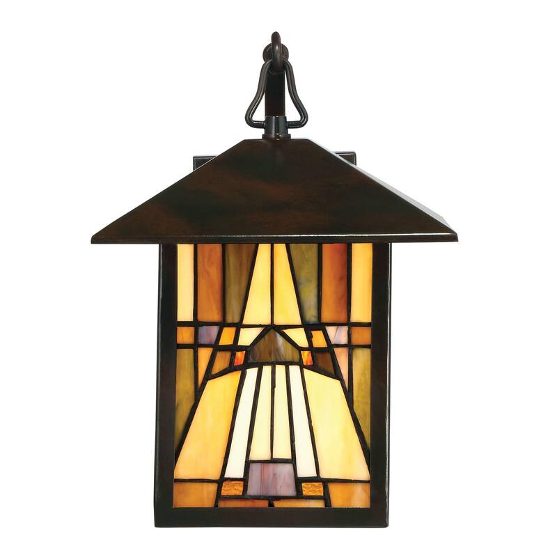 Roseto Titus Single Light 12" Tall Outdoor Lantern Style Wall Sconce