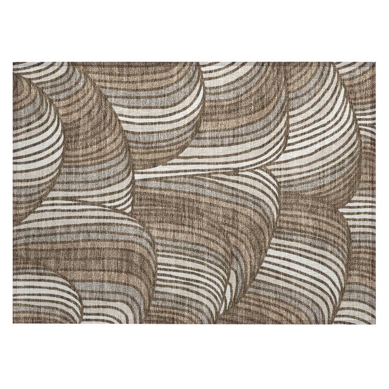 Machine Washable Indoor/ Outdoor Modern Parsons Chantille Rug