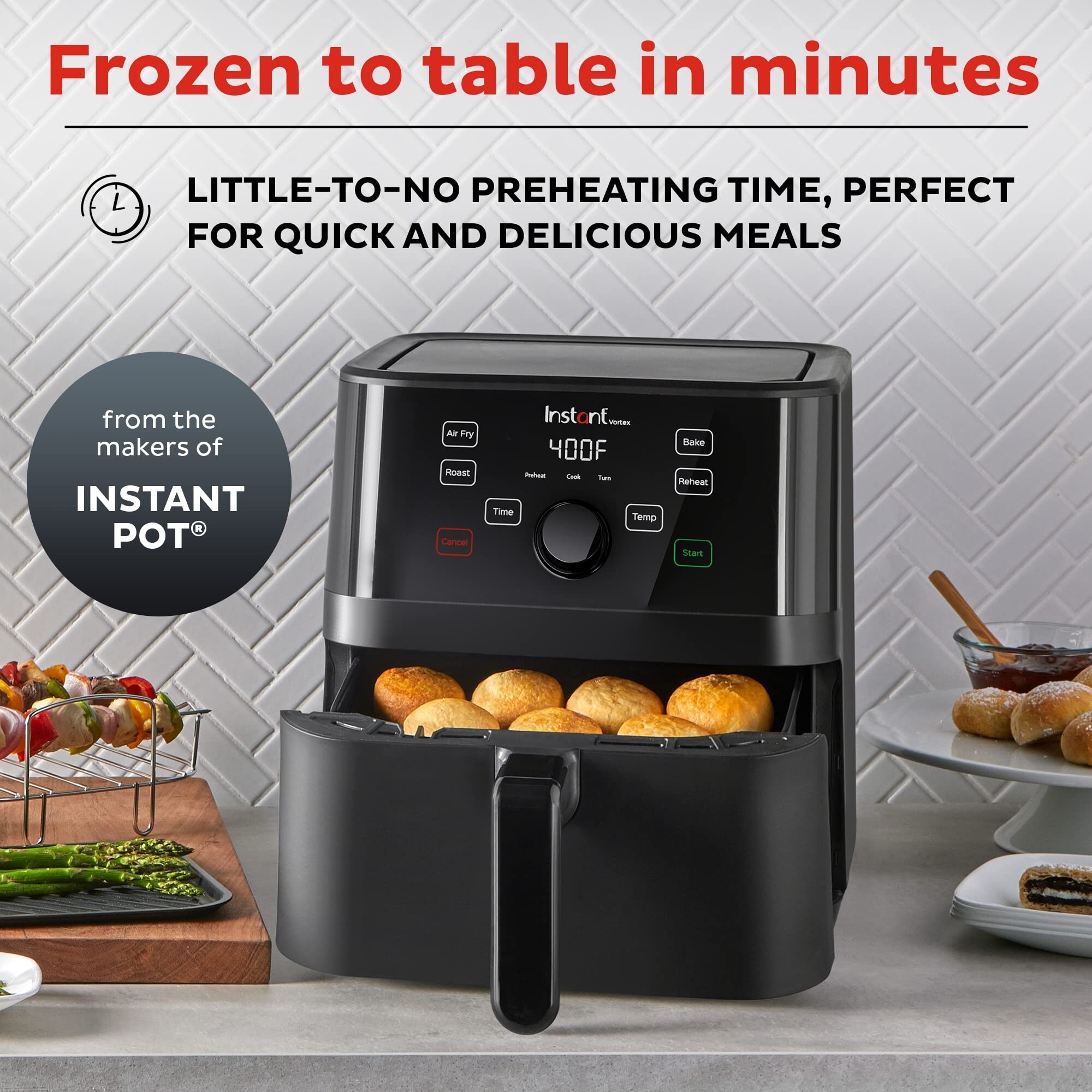 8.5qt Air Fryer Oven Combo, Customizable Smart Cooking Programs