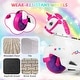 preview thumbnail 12 of 25, Gymax 12V Kids Ride on Unicorn Toy w/ Training Wheels Music One-button