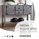 preview thumbnail 5 of 10, 48'' Solid Wood Console Table with Storage Drawers and Cabinets, Antique Grey