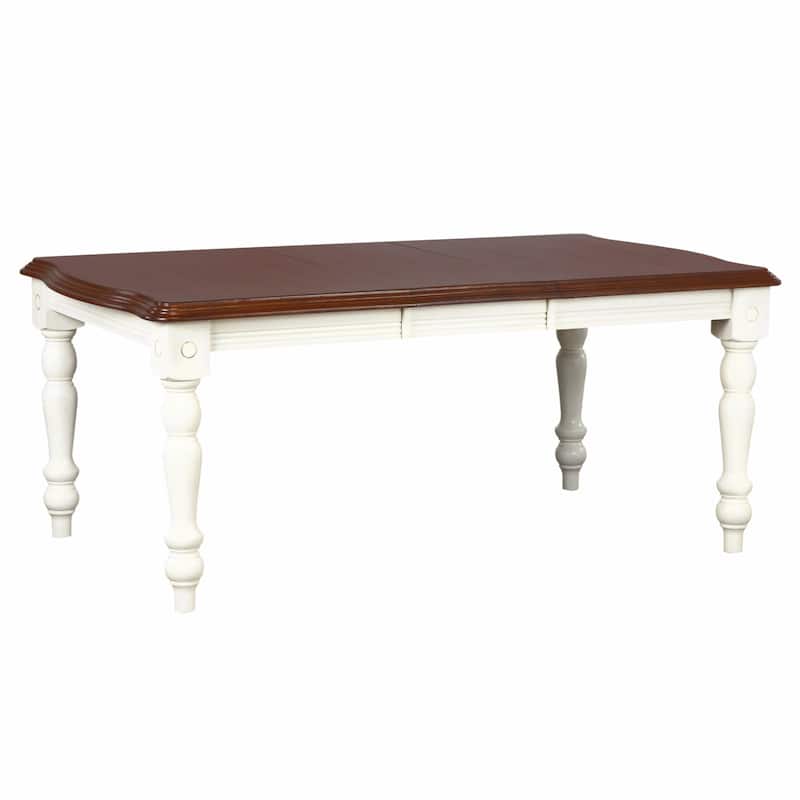 Extendable Dining Table 72" Rectangular Seats 8 Art Deco Style Table - 72