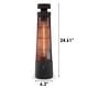 Mi-Heat Outdoor Infrarot Tischheizstrahler Rom – 1200 W, 360° Wärmestrahlung, IP45, 28 Cm Durchmesser