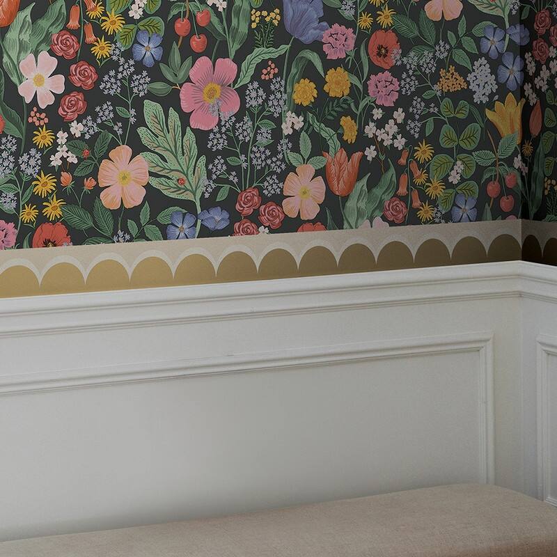 Rifle Paper Co.Linen Scallop Wallpaper Trim