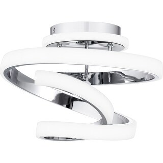 Aviva Integrated LED Polished Chrome Semi-Flush Mount - Polished Chrome