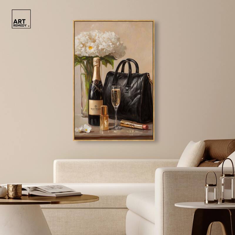 Cheers to Lovely Glam Canvas by Art Remedy