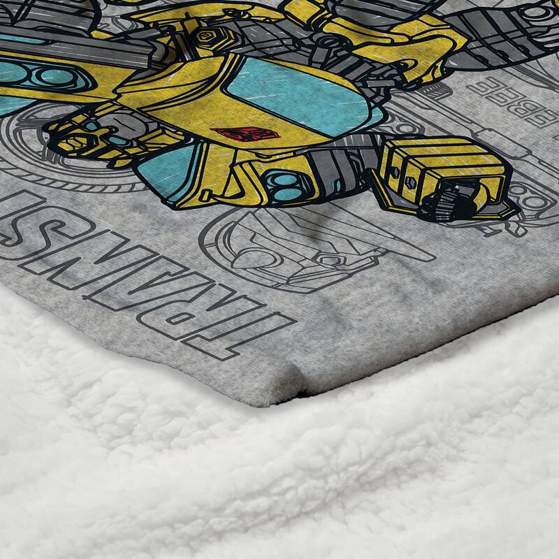 Hasbro Transformers Silk Touch Sherpa Throw Blanket