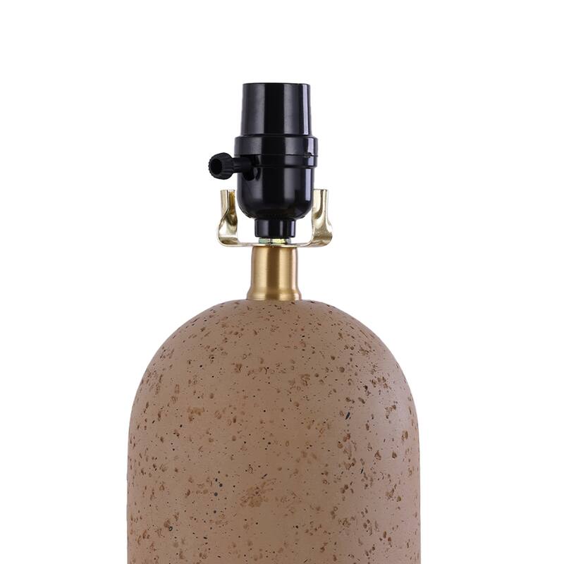 Painted Ceramic Accent Table Lamp with Cone Linen Shade