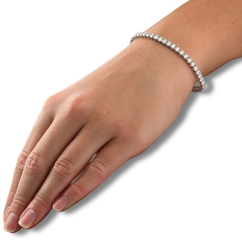 Bliss Diamond 7 Ct T.W. Round Lab Grown Diamond Tennis Bracelet White Gold 7"