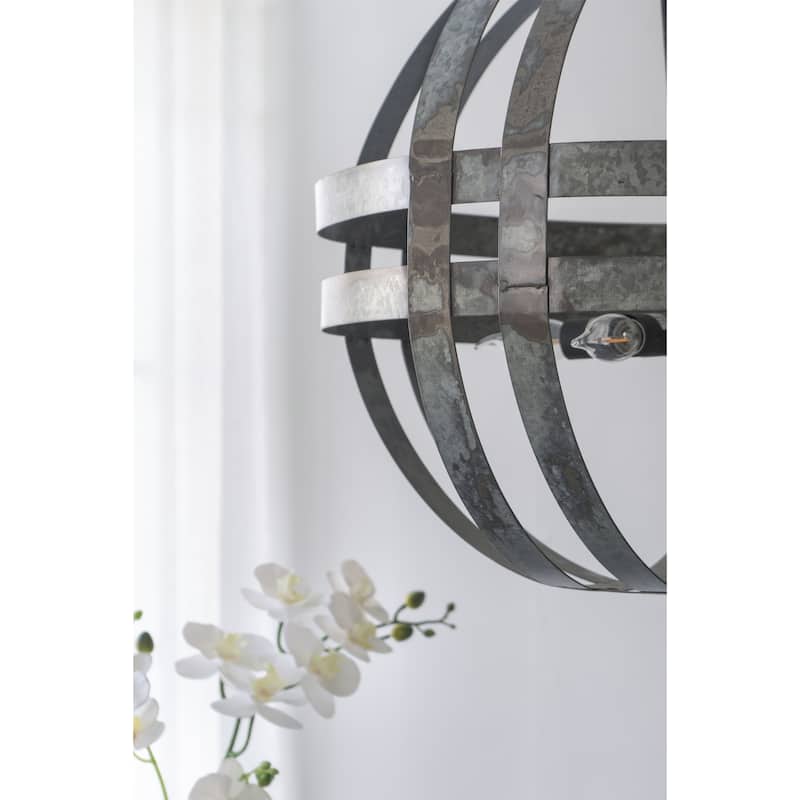 4 - Light Galvanized Chandelie