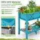 preview thumbnail 18 of 28, Gymax HIPS Raised Garden Bed Poly Wood Elevated Planter Box w/ Legs &