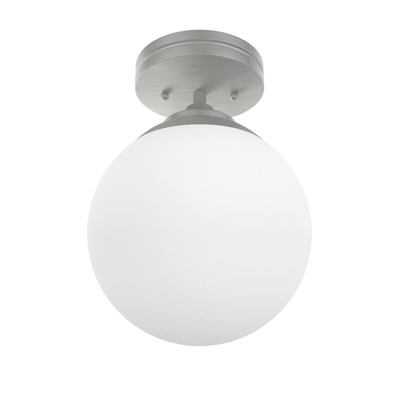 Hunter Hepburn 1-Light Flush Mount Ceiling Light - Bedroom, Bath, Entry, Hallway - Damp-Rated - Vintage, Globe Light
