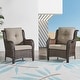 preview thumbnail 77 of 89, Outdoor Wicker High Back Club Chair with Cushions (Set of 2)