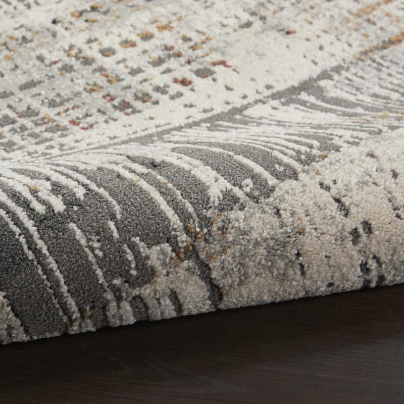 Power Loomed Abstract Modern Area Rug - 118' X '94' X '0.38