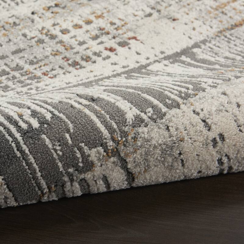 Joro Power Loomed Abstract Modern Area Rug By HomeRoots - 90' X '26' X '0.38