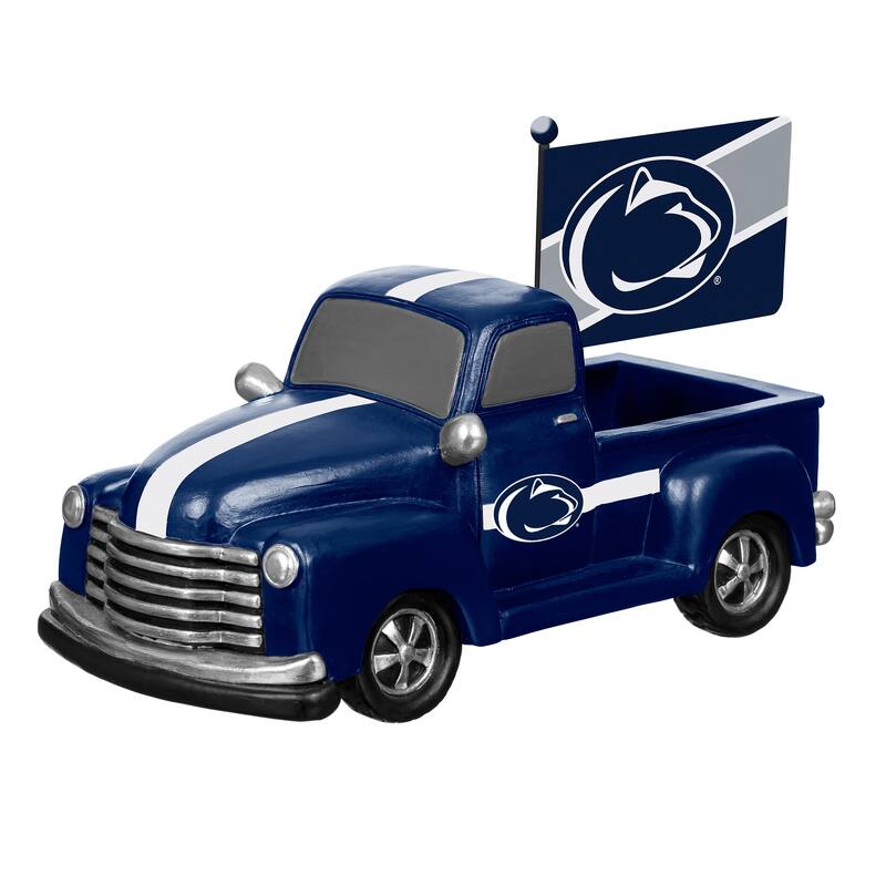 NCAA Rally Truck Garden Statue with Team Flag