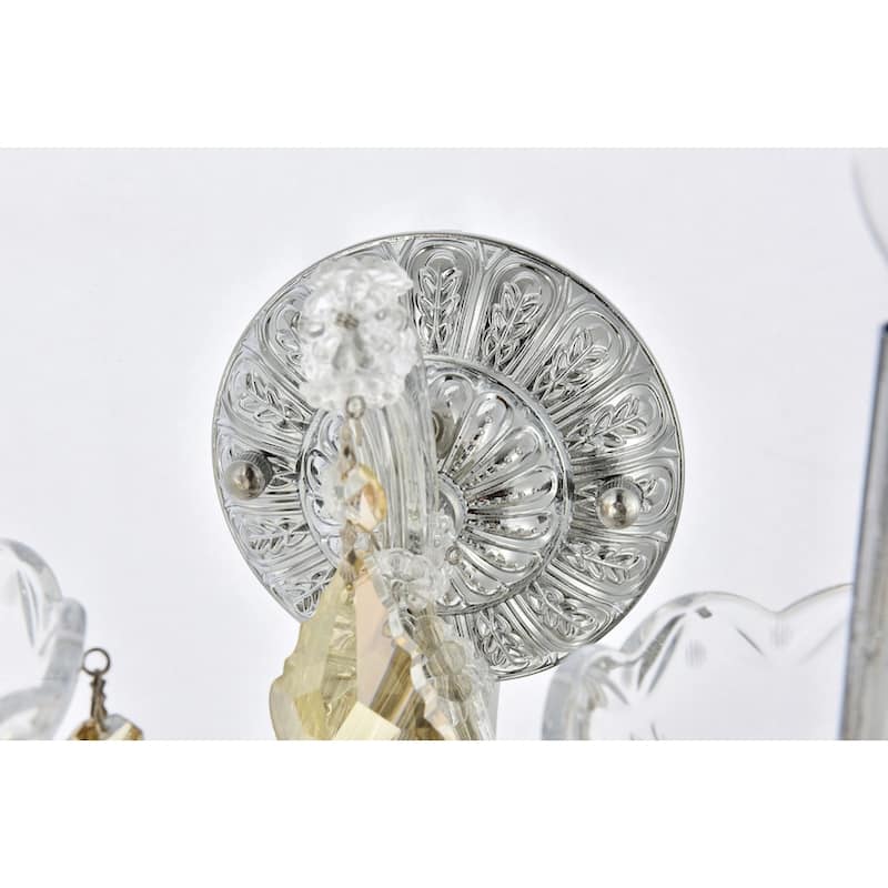 Fleur Illumination Collection Wall Sconce D:12in H:16in E:8.5in Lt:2 Chrome Finish