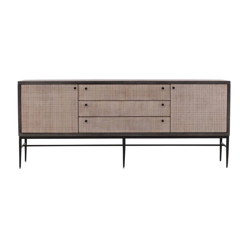 Furniture Classics Glacier Elm Wood and Iron Storage Sideboard