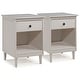 preview thumbnail 1 of 31, Walker Edison Bullrushes 1-Drawer Solid Wood Nightstand (Set of 2)