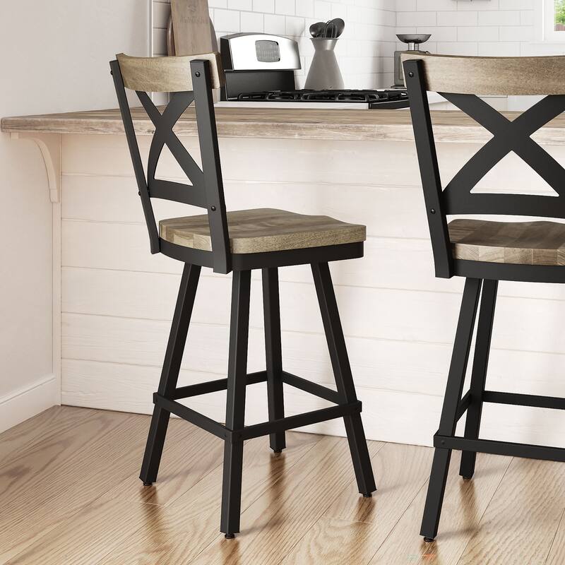 Amisco Jasper Swivel Counter and Bar Stool